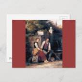 Medieval Love Man schilder romantisch Briefkaart (Voorkant / Achterkant)