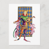 Medieval Mainstrel en Lute Briefkaart (Voorkant)