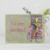 Medieval Mainstrel en Lute Kaart (Staand voorkant)