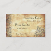 Medieval Manuscript Acanthus verlaat oud papier Visitekaartje (Voorkant)