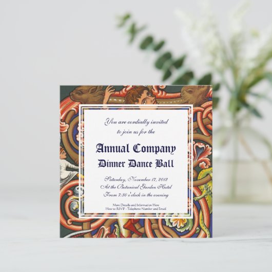 Medieval Manuscript Elegant Dancing Nobleman Kaart (Staand voorkant)