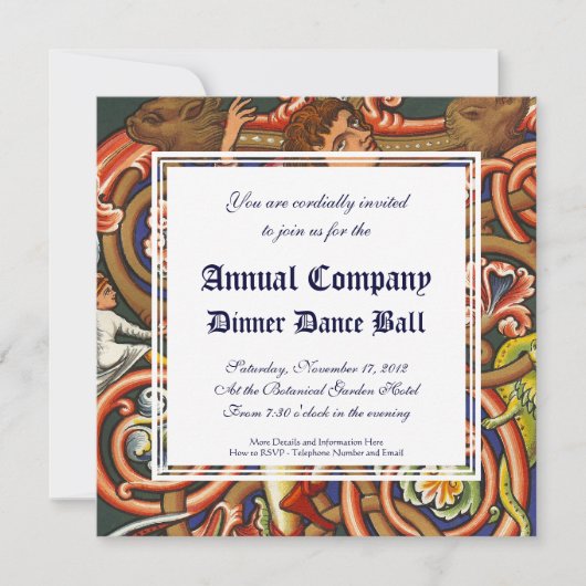 Medieval Manuscript Elegant Dancing Nobleman Kaart (Voorkant)