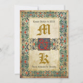Medieval Manuscript Weddenschap Kaart (Achterkant)