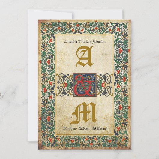 Medieval Manuscript Weddenschap Kaart (Achterkant)