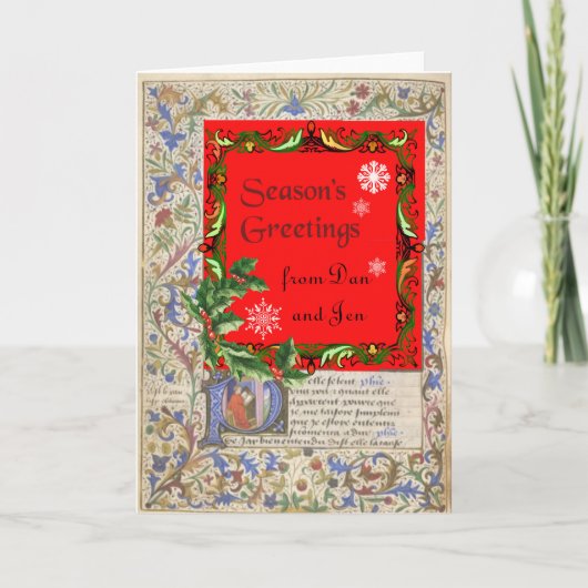 Medieval manuscript winterseizoen kaart (Voorkant)