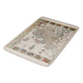 Medieval Map of Europe (door Willem Blaeu) Badmat (Gekanteld)