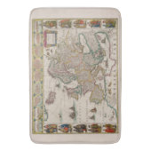 Medieval Map of Europe (door Willem Blaeu) Badmat (Voorkant Verticaal)