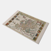 Medieval Map of Europe (door Willem Blaeu) Deurmat (Schuin)