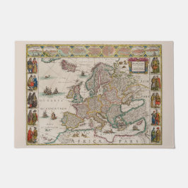 Medieval Map of Europe (door Willem Blaeu) Deurmat