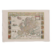 Medieval Map of Europe (door Willem Blaeu) Kussensloop (Voorkant-Rechts)