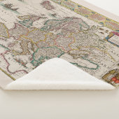 Medieval Map of Europe (door Willem Blaeu) Sherpa Deken (3/4)