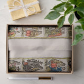 Medieval Map of Europe (door Willem Blaeu) Tissuepapier (Geschenk)