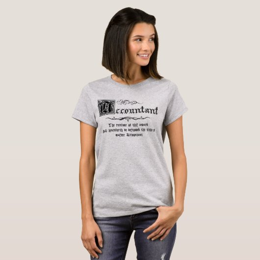 Medieval Master Accountant T-shirt (Voorkant volledig)
