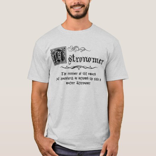 Medieval Master Astronomer T-shirt (Voorkant)