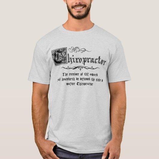 Medieval Master Chiropractor T-shirt (Voorkant)