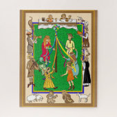Medieval Maypole dansende puzzel (Verticaal)