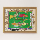 Medieval Maypole dansende puzzel Legpuzzel (Horizontaal)