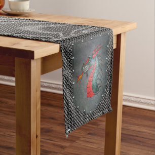 Medieval Metal Shield Dragon Medium Tafelloper