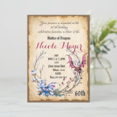 Medieval moeder van Dragon 60th Birthday Invitatio Kaart (Staand voorkant)