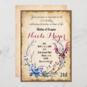 Medieval Moeder van Dragons Aannodiging Kaart (Voorkant / Achterkant)