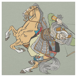 medieval Mongol warrior Fabric Stof
