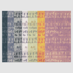 Medieval Multi-Colored Music Manuscripts Tissuepapier