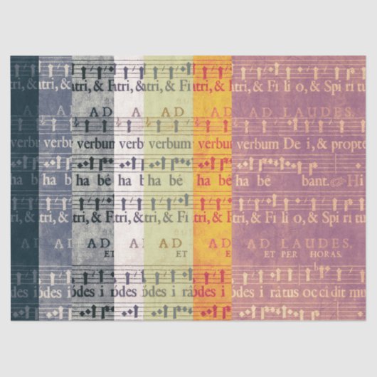 Medieval Multi-Colored Music Manuscripts Tissuepapier (Voorkant)