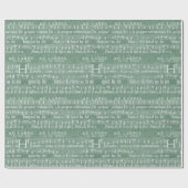 Medieval Music Manuscript Blauwgroen Groen Cadeaupapier (Vlak)