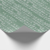 Medieval Music Manuscript Blauwgroen Groen Cadeaupapier (Hoek)