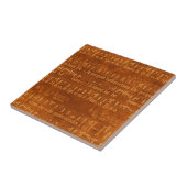 Medieval Music Manuscript, Rust Color Tegeltje (Zijkant)