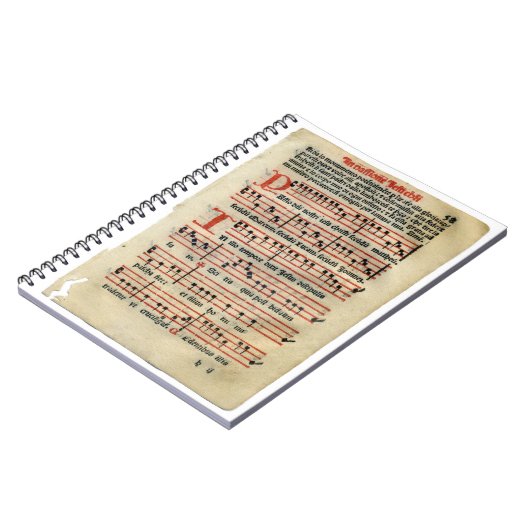 Medieval Music Score Notebook Notitieboek (Linkerzijde)