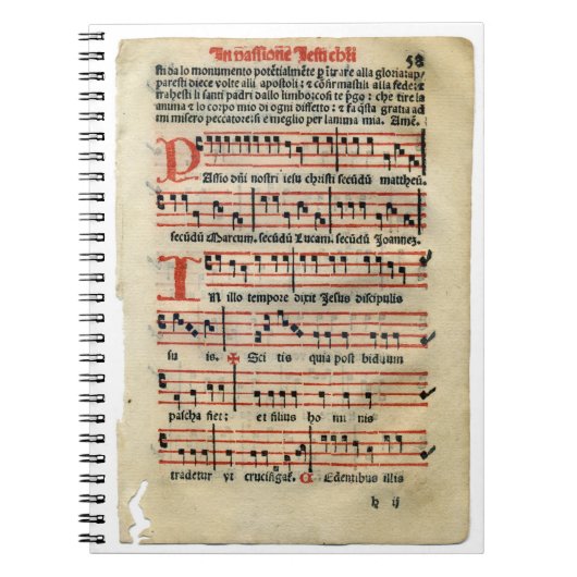 Medieval Music Score Notebook Notitieboek (Voorkant)