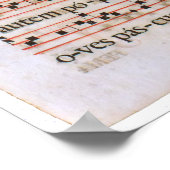 Medieval Music Score Poster (Hoek)