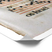 Medieval Music Score Poster (Hoek)