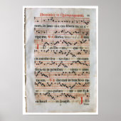 Medieval Music Score Poster (Voorkant)
