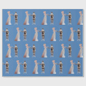 Medieval-nacht en dame cadeaupapier (Vlak)