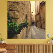 Medieval Narrow Street Tall Build and Coach Canvas Afdruk (Insitu (Woonkamer))