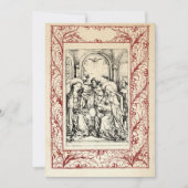 Medieval Nativiteit Mary en Jesus Heilige Grens Ho Feestdagenkaart (Voorkant)