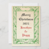 Medieval Nativiteit Mary en Jesus Heilige Grens Ho Feestdagenkaart (Achterkant)