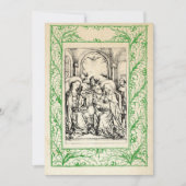 Medieval Nativiteit Mary en Jezus Heilige Grens Feestdagenkaart (Voorkant)