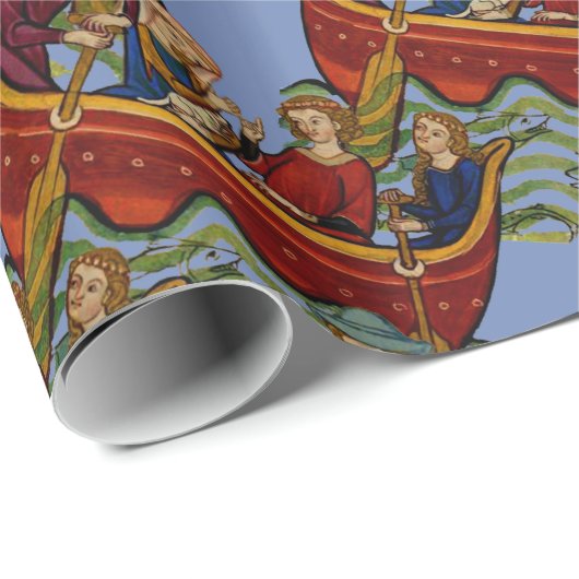 Medieval Nautical Frolic Cadeaupapier (Rol Hoek)