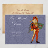 Medieval Noble Royal Invites Kaart (Voorkant / Achterkant)