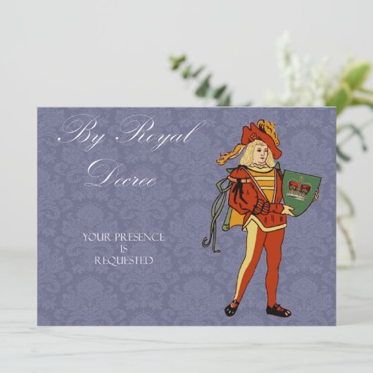 Medieval Noble Royal Invites Kaart (Staand voorkant)