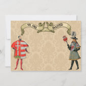 Medieval Nobles Wedding Invitations Kaart (Voorkant)