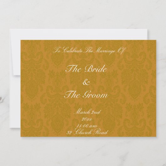 Medieval Nobles Wedding Invitations Kaart (Achterkant)