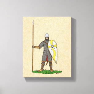 Medieval Norman Knight Circa 1066 Canvas Afdruk