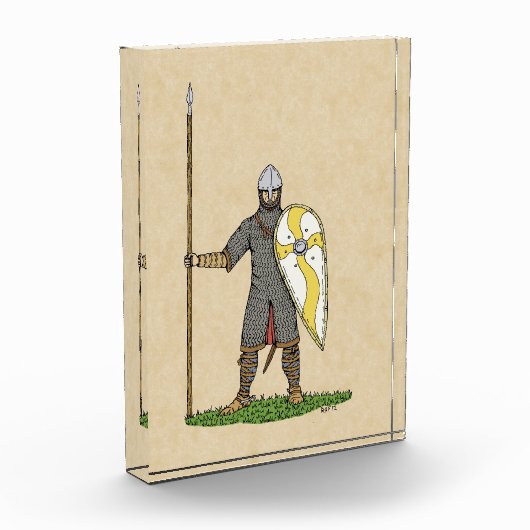 Medieval Norman Knight Circa 1066 Fotoblokken (Links)