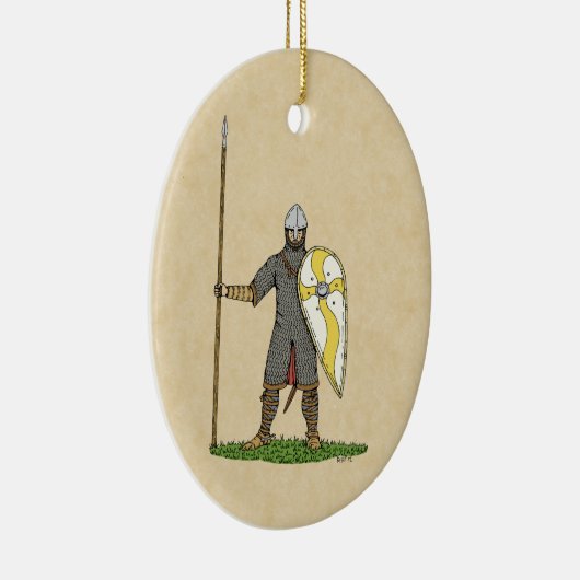Medieval Norman Knight Circa 1066 Keramisch Ornament (Rechts)