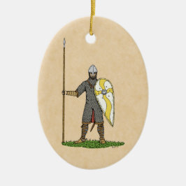 Medieval Norman Knight Circa 1066 Keramisch Ornament