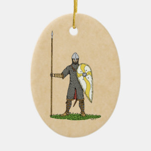 Medieval Norman Knight Circa 1066 Keramisch Ornament